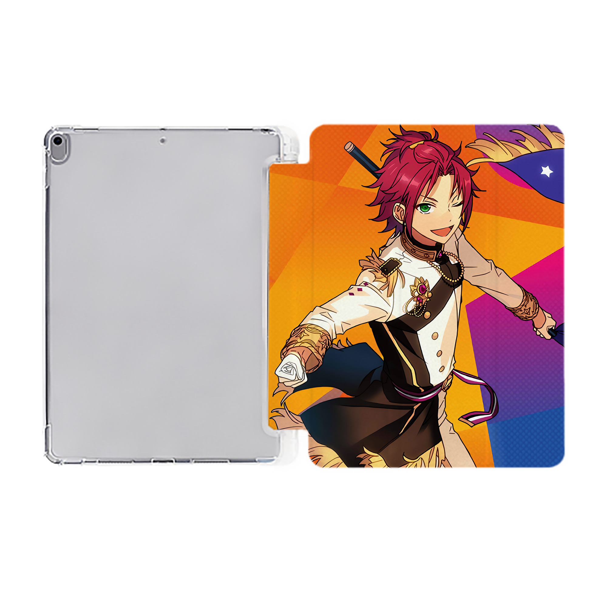 （画像用） あんさんぶるスターズ! Ensemble Stars IPad ケース ペン収納付き 三つ折りスタンド PUレザー×シリコン 対応機種9.5/10.5/10.9インチ